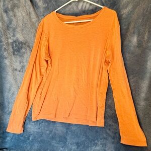 Eddie Bauer Vibrant Orange Long Sleeve Top